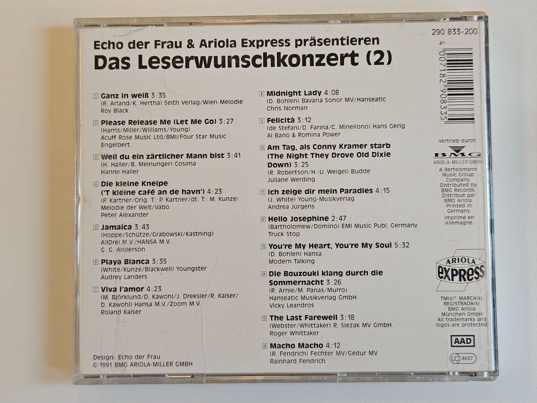 CDs: Das Leserwunschkonzert 2 F22 – Gebraucht aus Sessa von fraenklishop 1