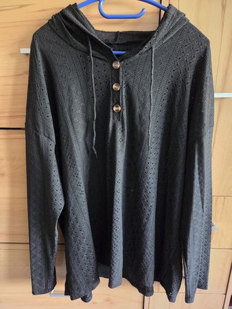Grosse Grösse Übergangs Kapuzen Pulli ca Gr.50 bis 54 Black