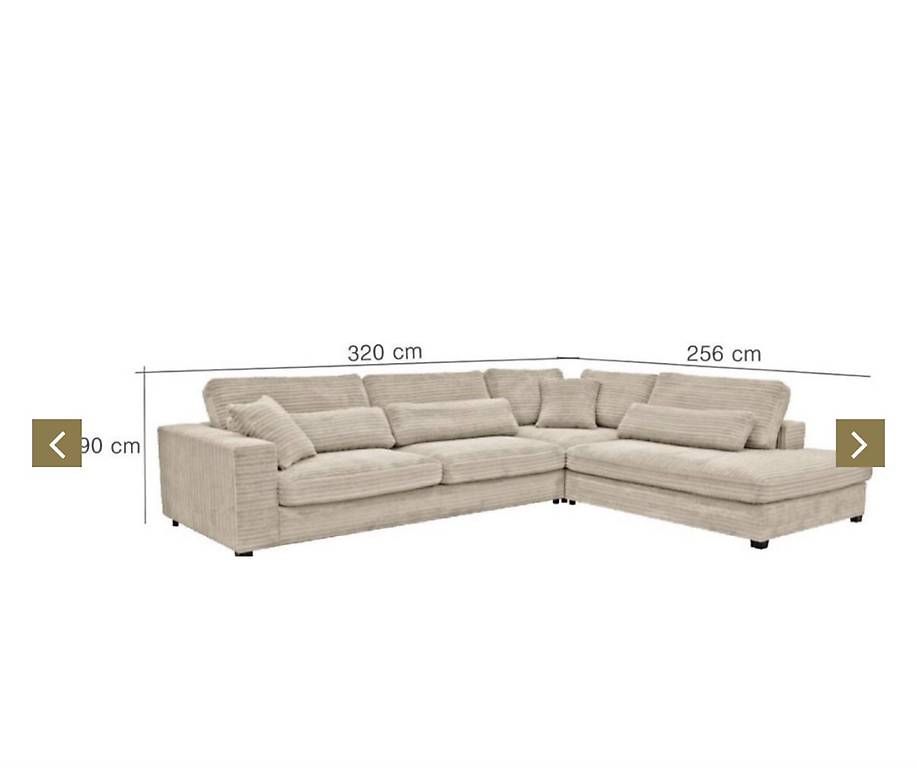 Sofas: Cord Sofa / Ecksofa  – D'occasion à Sempach par Odaniels 2