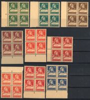 1914–1930, Tellbrustbild, Viererblöcke **