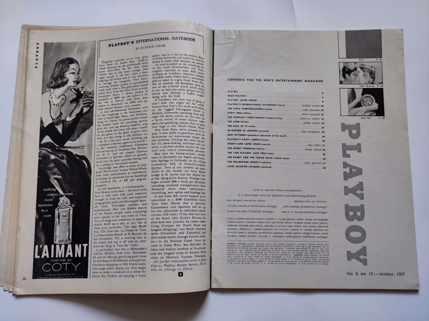 Revues & Magazines: Playboy Magazin Oktober 1957 – D'occasion à Schaffhausen par RolfMeister 3