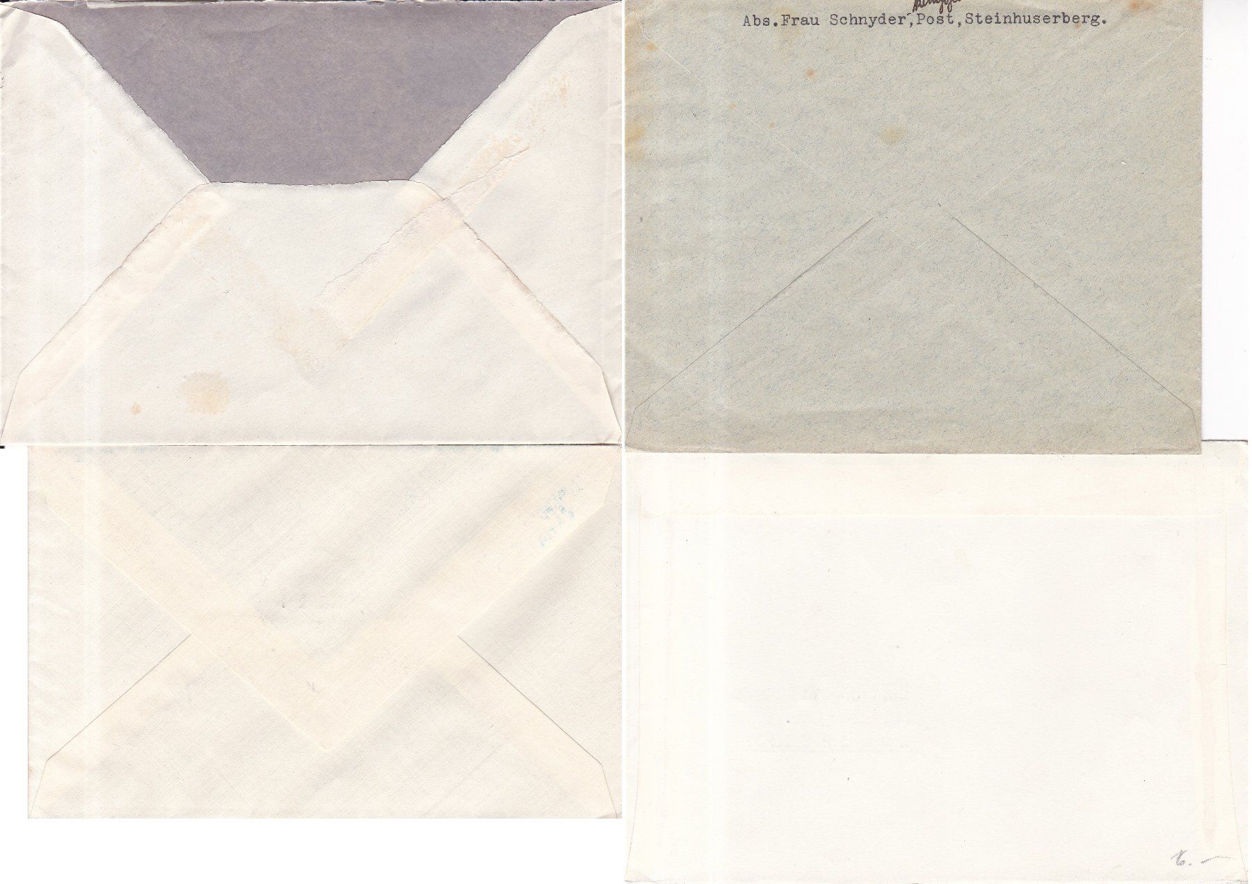 Alle Briefmarken: 10 Stk. CH Flugpost Briefe ab 1936 – Gebraucht aus Münchwilen AG von Nesar 1