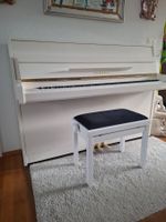 Klavier Yamaha weiss mit Klavierbank gebraucht Zustand