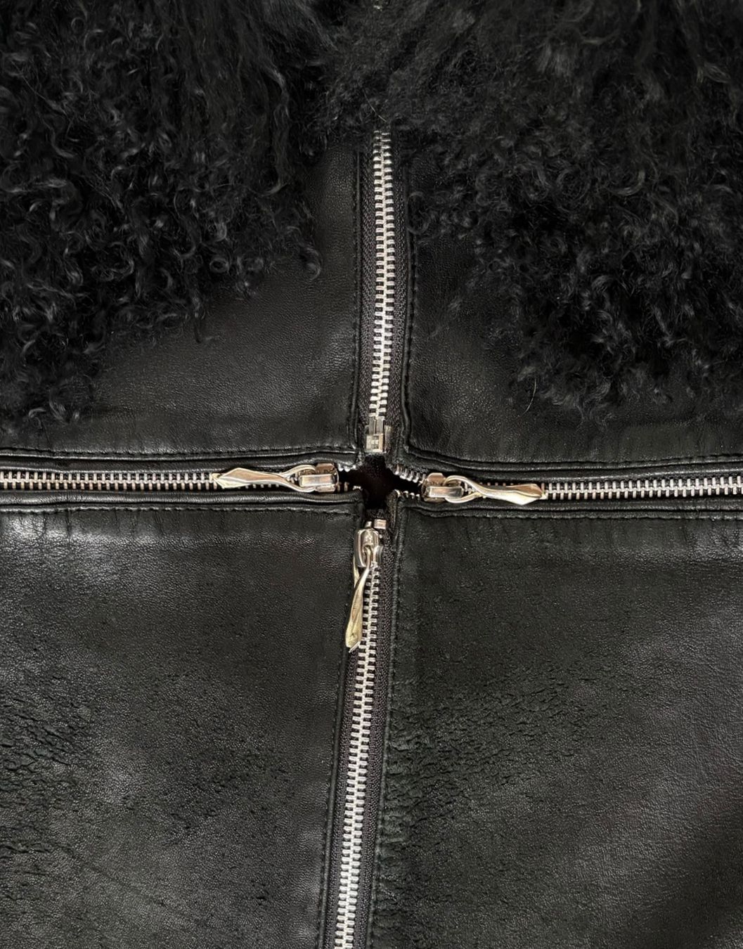 Jacken: 14th Addiction Cross Zip Fur Leather Jacket – Gebraucht aus Thierachern von n.webl 5