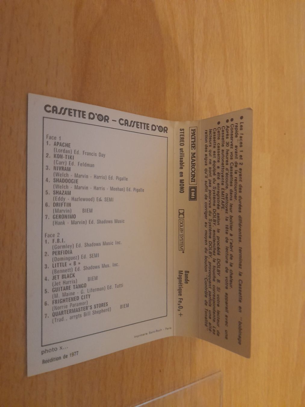 Kompaktkassetten: Musikkassette The Shadows – Gebraucht aus Lustmühle von chevi03 4