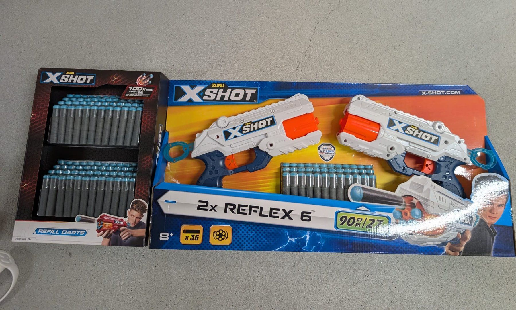 Giocattoli: X-Shot 2x Reflex 6 Blaster Set 100 Refill Darts neu – Usato da Root venduto da ErikaMoos