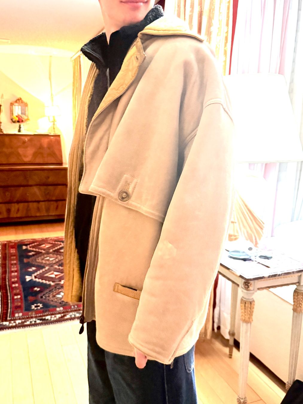 Versace Giacche: Lammfell Lederjacke Versace Gr. L – Usato da Bern venduto da Arecibo07 9