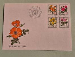 Ersttagsbrief Pro Juventute 1977 mit Pro Juventute Serie