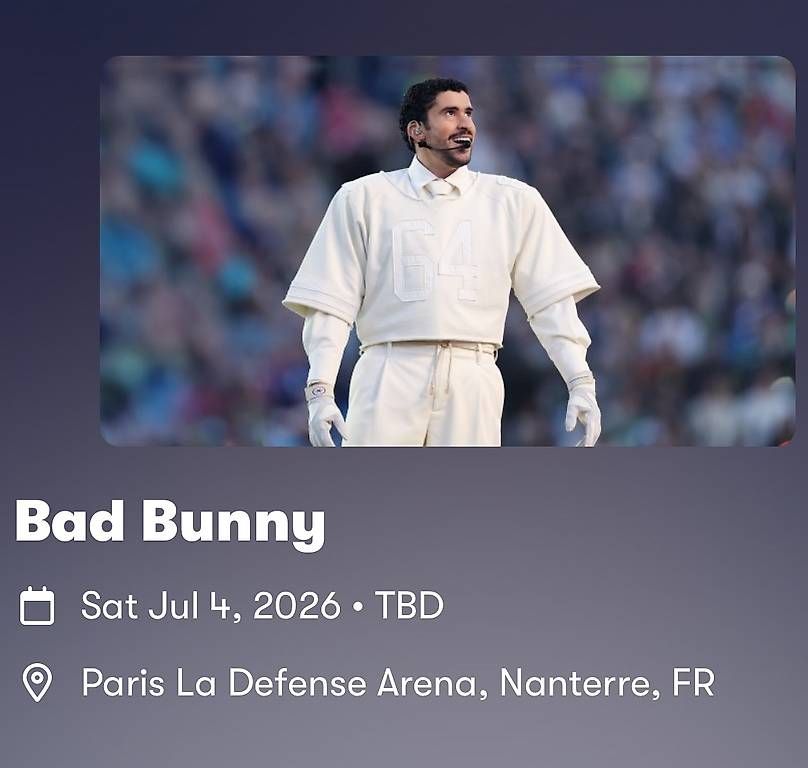 Biglietti: Concert Bad Bunny Paris 04.07 – Usato da Lausanne venduto da fel_vv8v