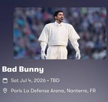 Concert Bad Bunny Paris 04.07