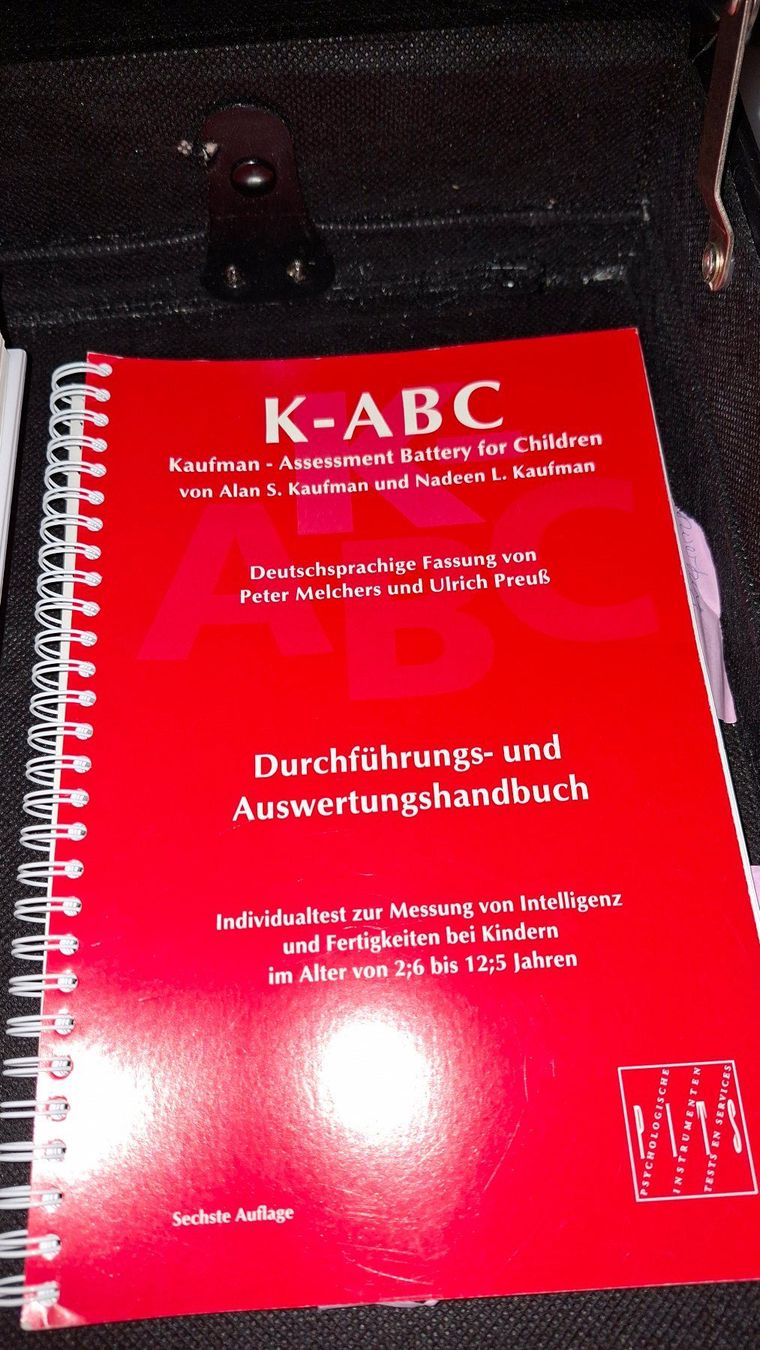 IQ Test: K-ABC Test (Kaufman-Assessment Battery) (Gebraucht) in ...