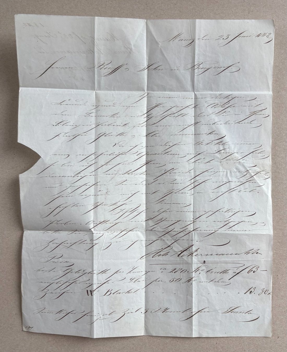 Documenti: HISTORISCHER BRIEF BASEL 1842 – Usato da Ostermundigen venduto da wini63 2