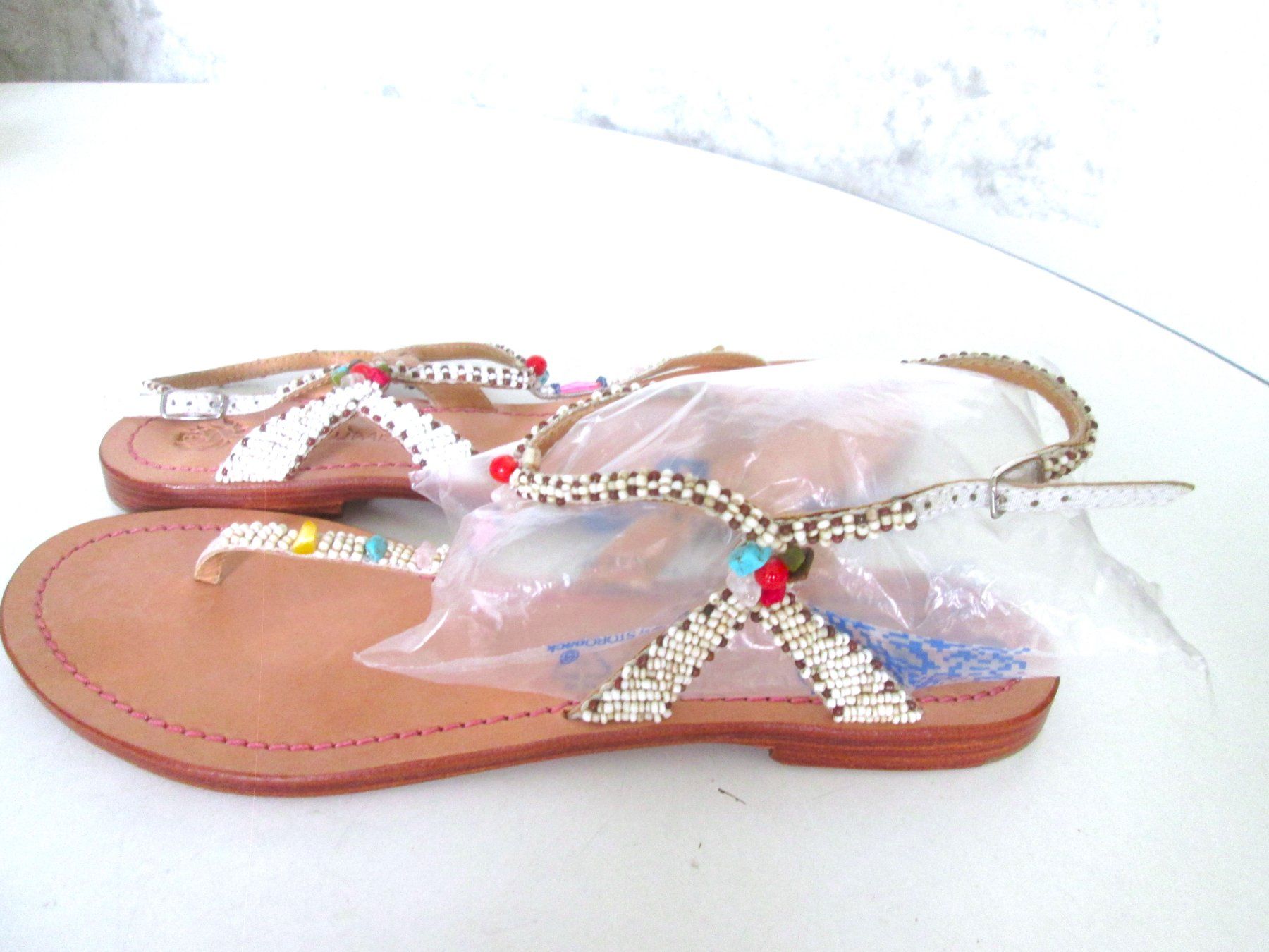 Maliparmi Scarpe da donna: Maliparmi, Flip-Flops, Leder, neu, Nr. 40 – Nuovo (secondo la descrizione) da Sementina venduto da babucia