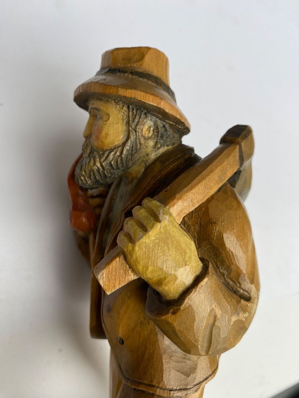 Statuette: Brienzer? Holzfigur geschnitzt "Holzer/Waldarbeiter", 25 cm – Usato da Emmen venduto da Sutim2005 9