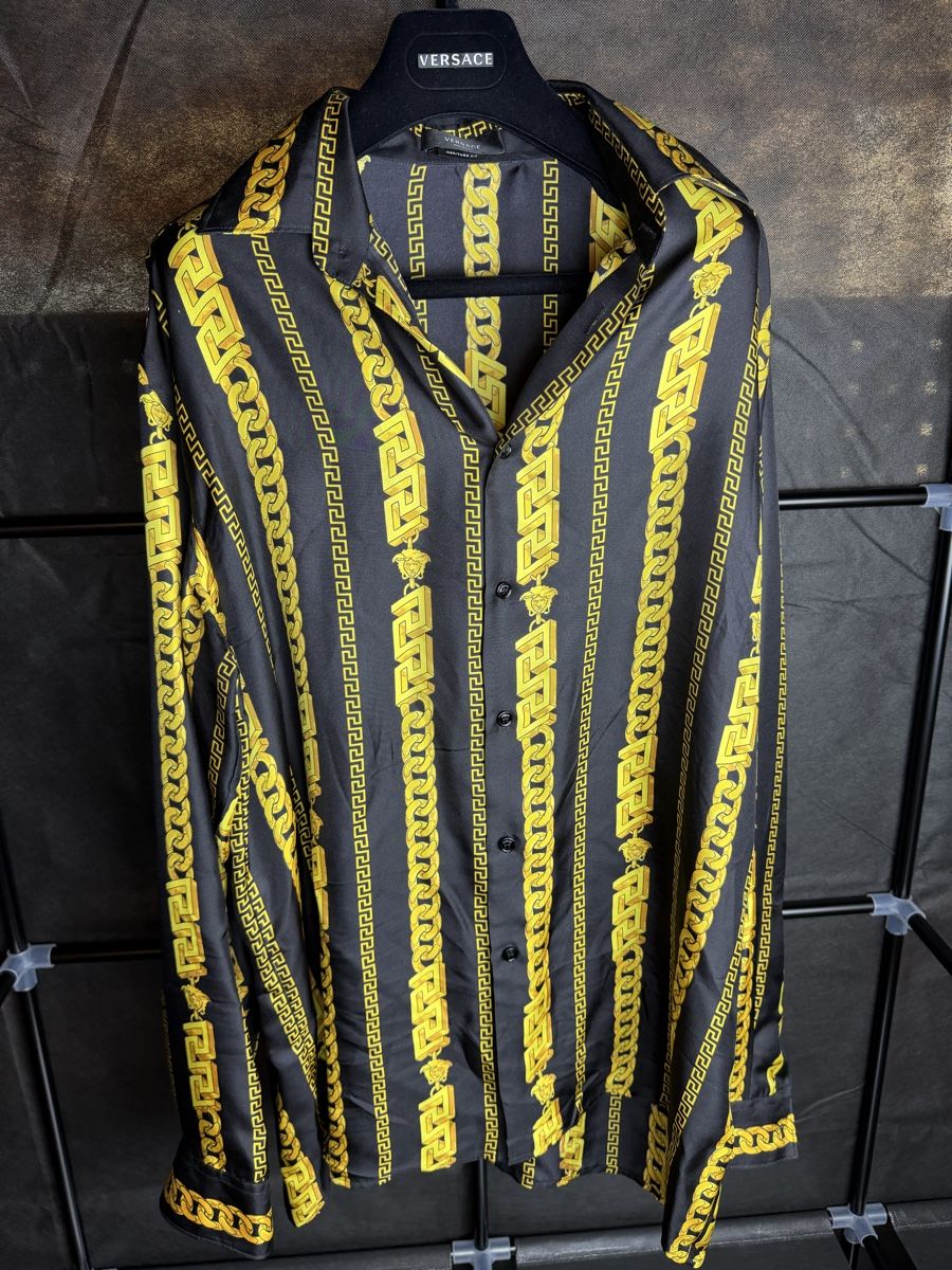 Versace Hemden: Versace Hemd Schwarz Gold – Gebraucht aus Haag (Rheintal) von BNMC.store
