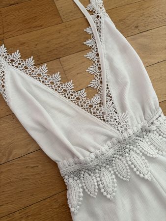 Combinaison blanche dentelle Pull&Bear, taille S, Été ☀️
