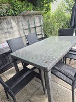 Rattan Tischset für Garten & Balkon 6 Stühle & Tisch