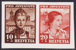 Pro Juventute Rasterfehler ZNr. 99I.4.05 (Bohne im Haar)