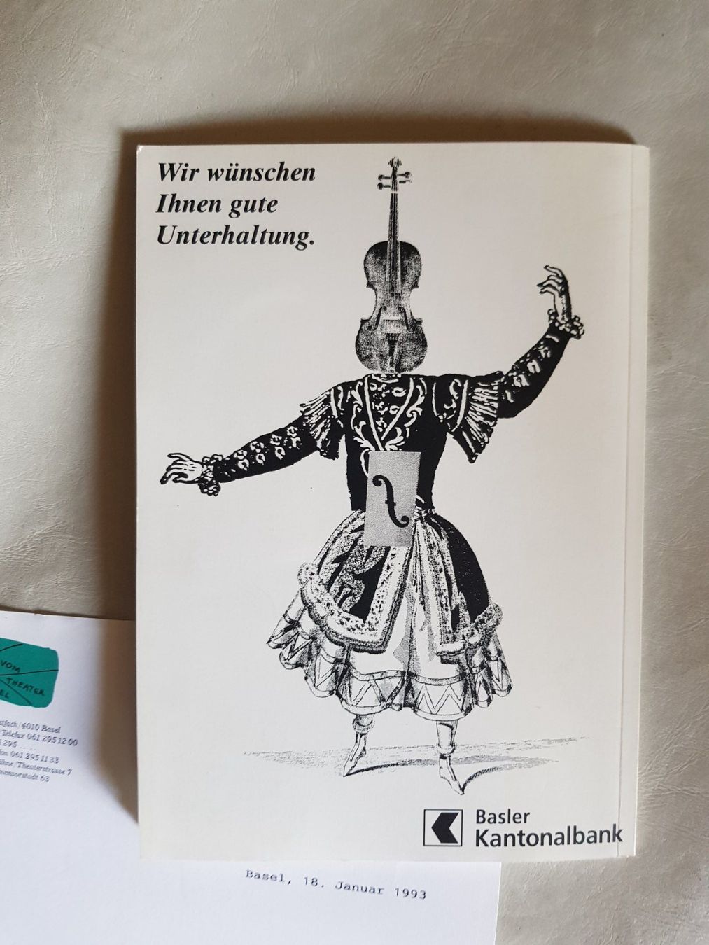 Documenti: Programmheft Theater Basel 1992/1993 – Usato da Walterswil BE venduto da Lonitti