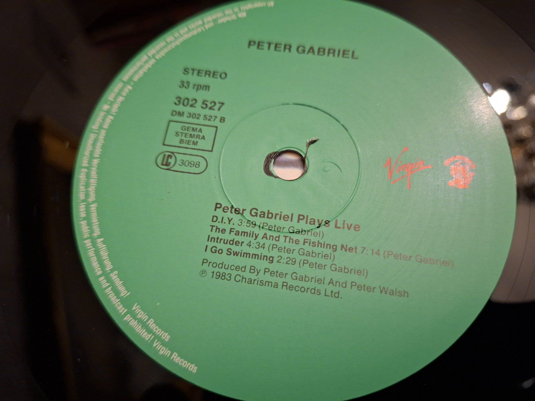 Dischi in vinile: Prog Rock LP - Peter Gabriel Plays Live - 1983 – Usato da Bernex venduto da Wannabehasbeen01 3