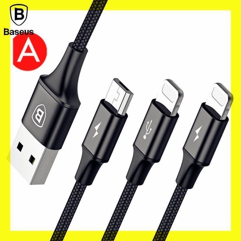 Baseus Cavi: Câble 3 sorties iPhone 13/12 MicroUSB – Nuovo e nell'imballaggio originale da Morges venduto da DigiAC