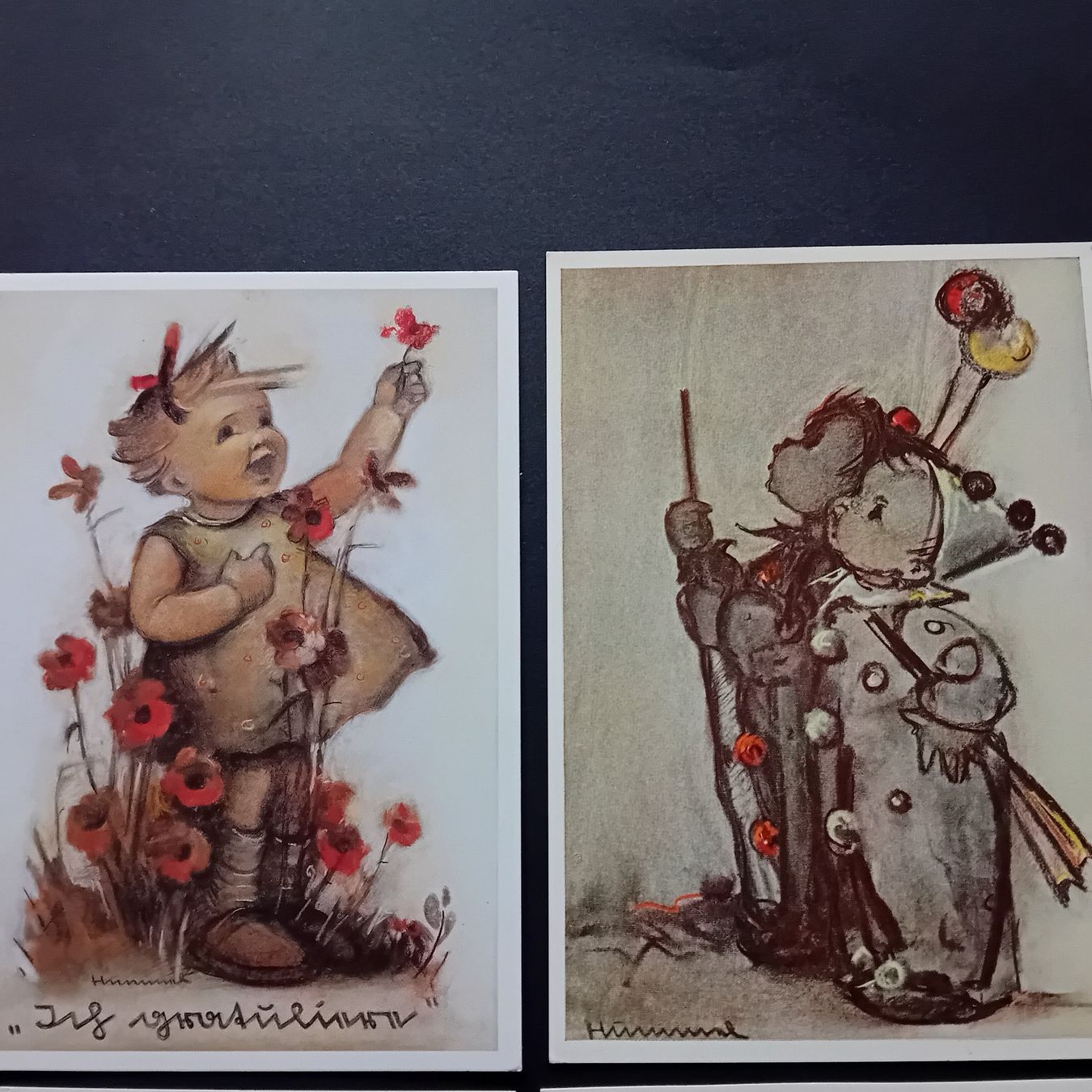 Cartoline postali: 4 alte Hummel-Ansichtskarten – Usato da Witterswil venduto da hele04 3
