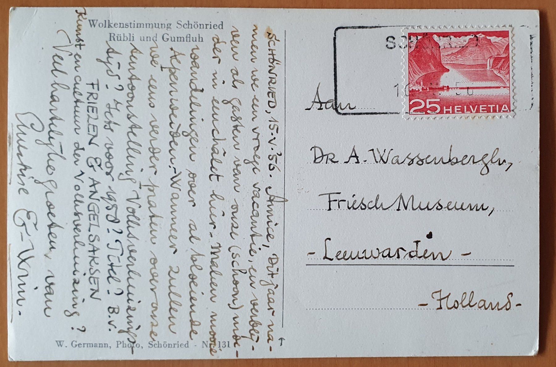 Tutti i francobolli: Aushilfsstempel Schönried 1956 – Usato da Kreuzlingen venduto da Rschweiz1