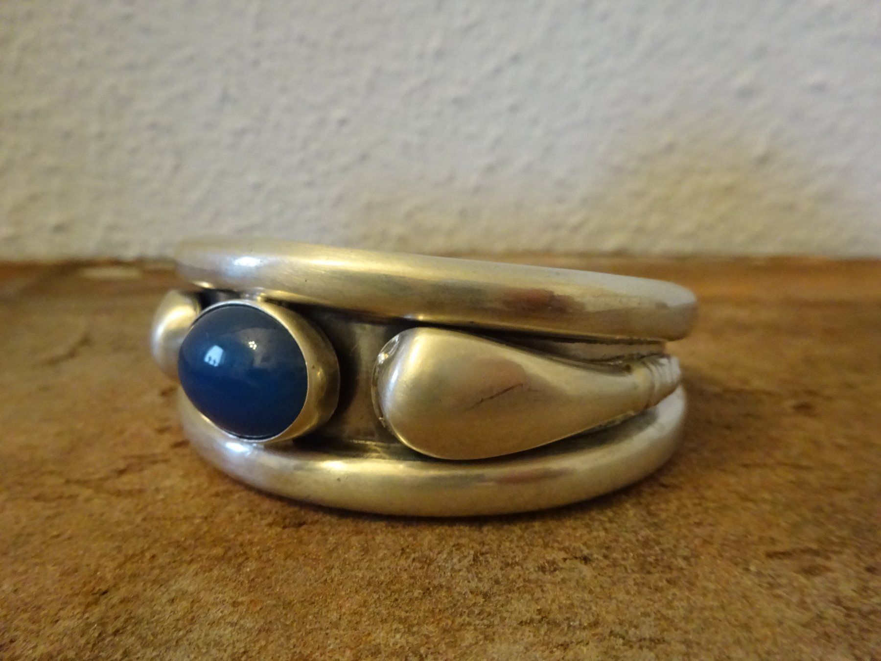 Bracciali & Braccialetti: Armreif blauer Achat / 925 Silber – Usato da Esslingen venduto da FetteSchnecke 2