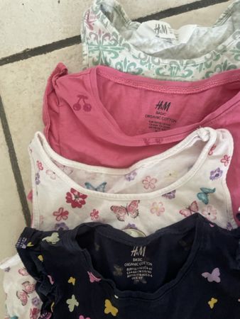 4 süsse H&M Sommerkleider für Mädchen, Gr. 110-116