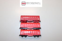 Roco 2x 67726+67729 Schiebeplanenwagen DB+NS DC H0 mit OVP