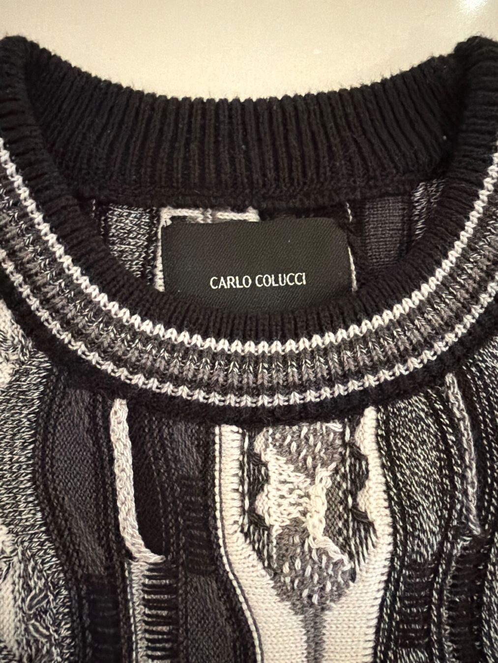 Carlo Colucci Pullover & Sweatshirts: Carlo Colucci Pullover, schwarz grau weiss, S – Neu (gemäss Beschreibung) aus Egg b. Zürich von d.t.t 1