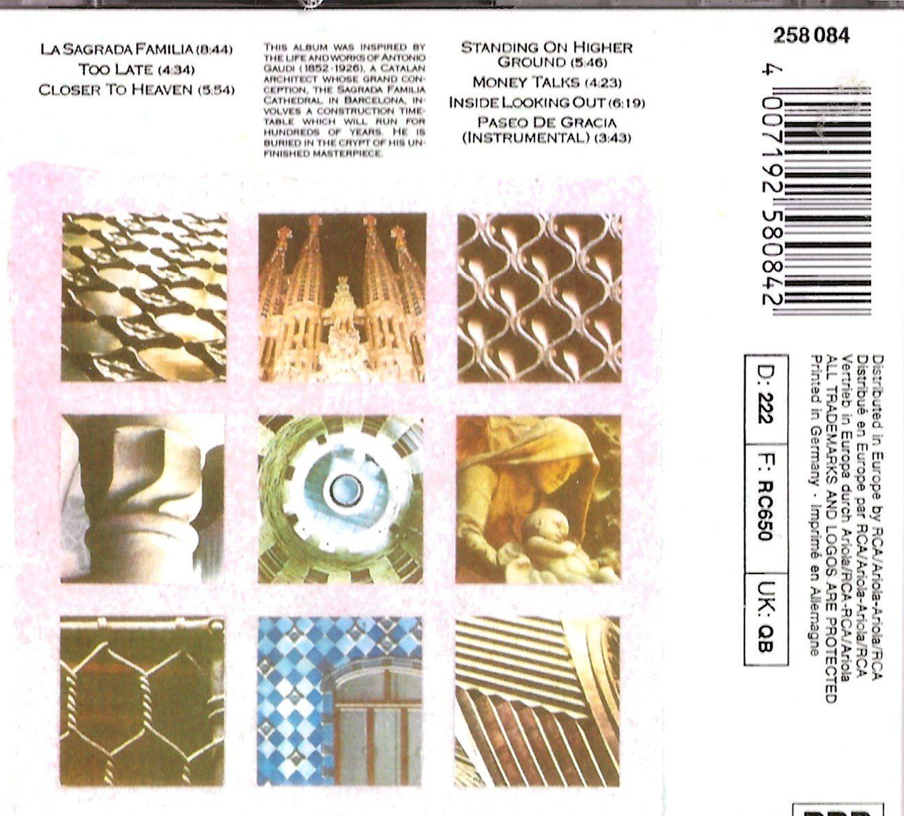 CDs: THE ALAN PARSONS PROJECT  -Gaudi- – Gebraucht aus Reinach BL von studii100 1