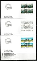 1998 FDC Bilder der Schweiz Viererblöcke SBK 66.40