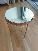 Beistelltisch mit Spiegelplatte, kupferfarben, Ø 42,5 cm