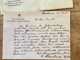 Sozialdemokrat Bundesrat Ritschard Autograph, Karte, Widmung