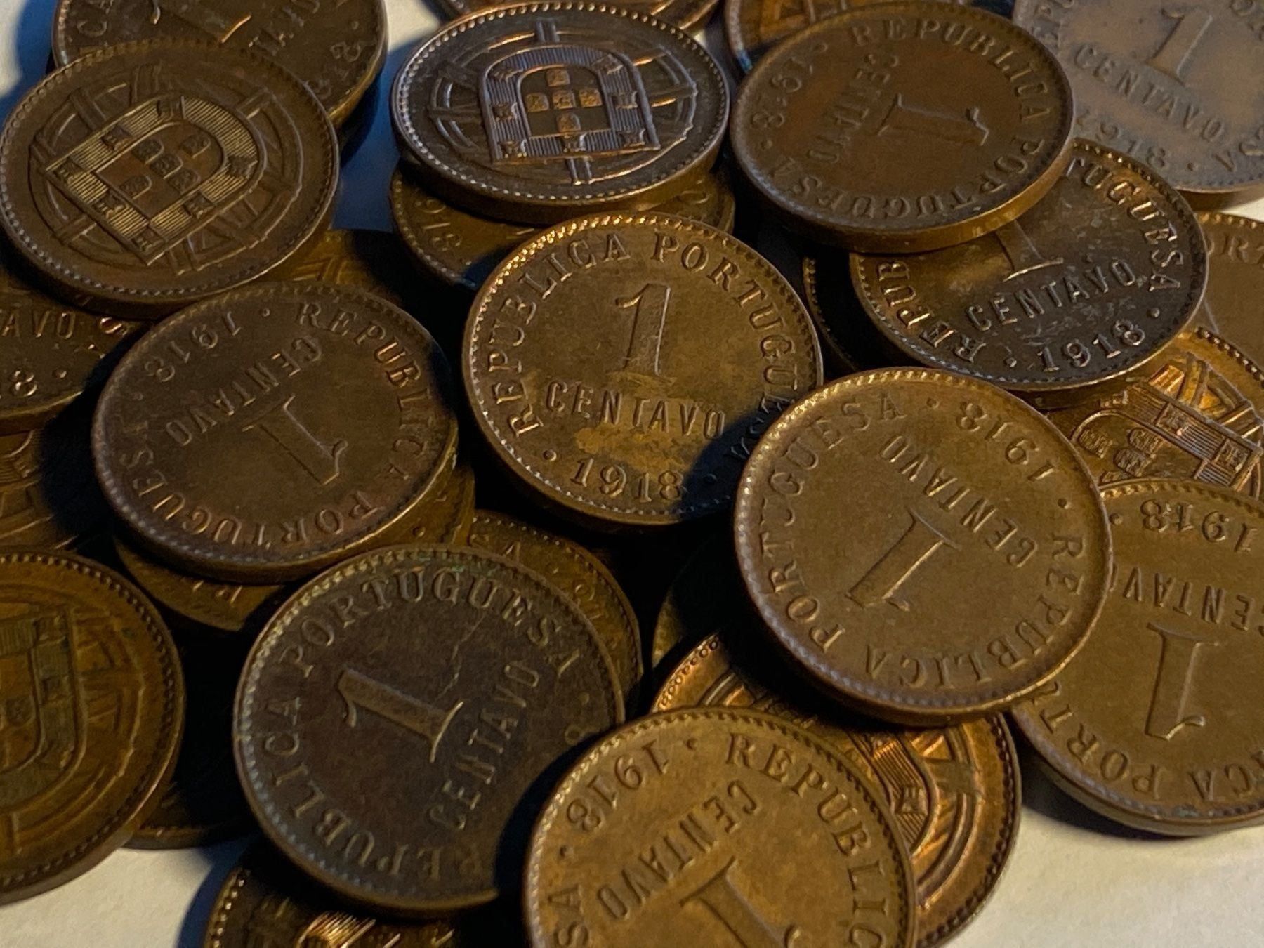 Monete europee: Portugal 1 Centavo 1918 Bronze – Usato da Gossau SG venduto da SammlerLarium