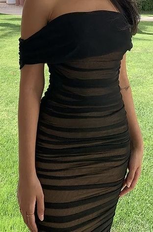 Vestiti: Schwarzes Sommerkleid, schulterfrei, Grösse 36 – Usato da Thun venduto da tat_zb9b