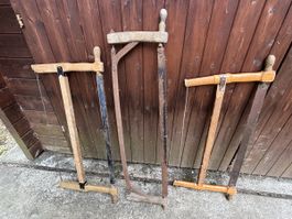 3 anciennes scies à mains