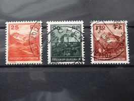 Liechtenstein Nr. 98-100 gestempelt ab CHF 35.- (LBK 700.--)
