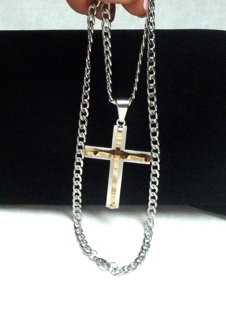 Catenine: Kreuzkette, religiöse Halskette. – Nuovo e nell'imballaggio originale da Lamboing venduto da Qtrica 1