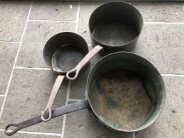 Bratpfanne 3 teilig für Deko in 3 Grössen