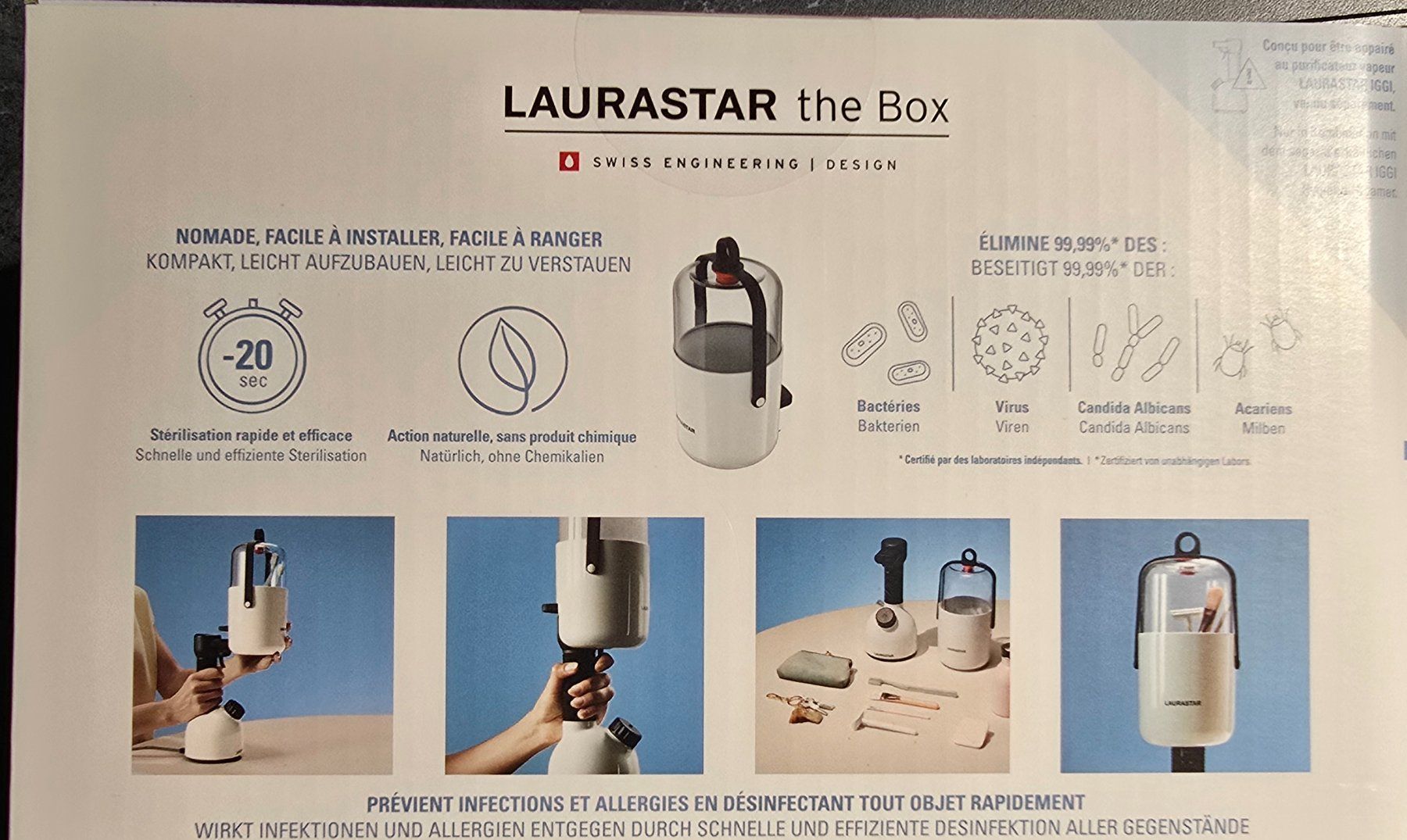 Pulitori a vapore: Laurastar IGGI The Box zur Bekämpfung von Bakterien – Nuovo e nell'imballaggio originale da Kestenholz venduto da Outlet-koenig