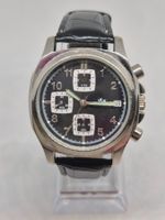 JJ Chronograph Uhr mit schwarzem Lederarmband (gebraucht)
