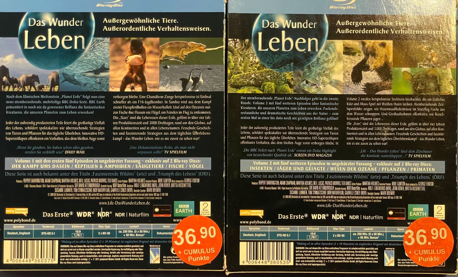 Alle DVDs: Life - Das Wunder Leben  vol. 1 + 2 – Gebraucht aus Waldenburg von Gonzo8 1