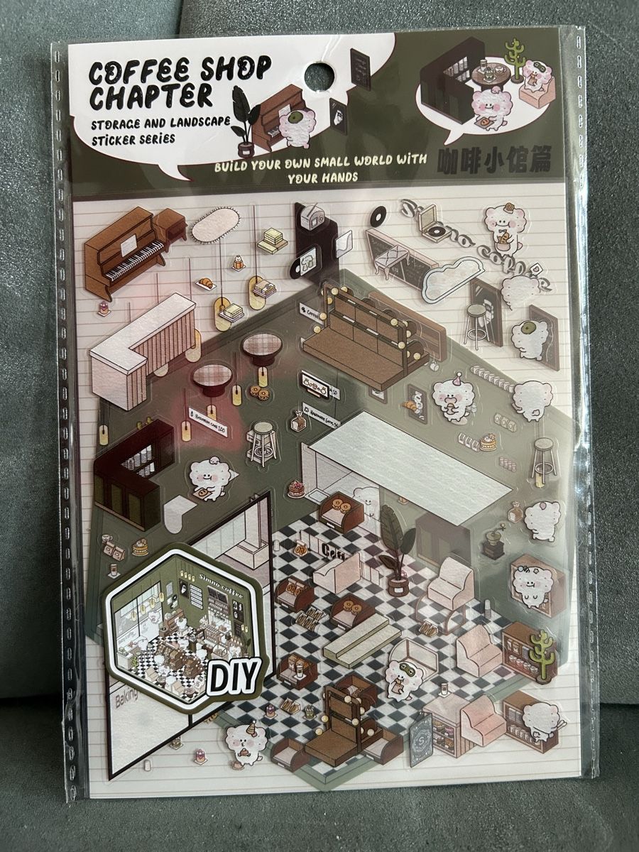 Sticker: 3D Miniature Sticker Szene Do it yourself Coffee Shop – Nuovo e nell'imballaggio originale da Schaffhausen venduto da raphael_95