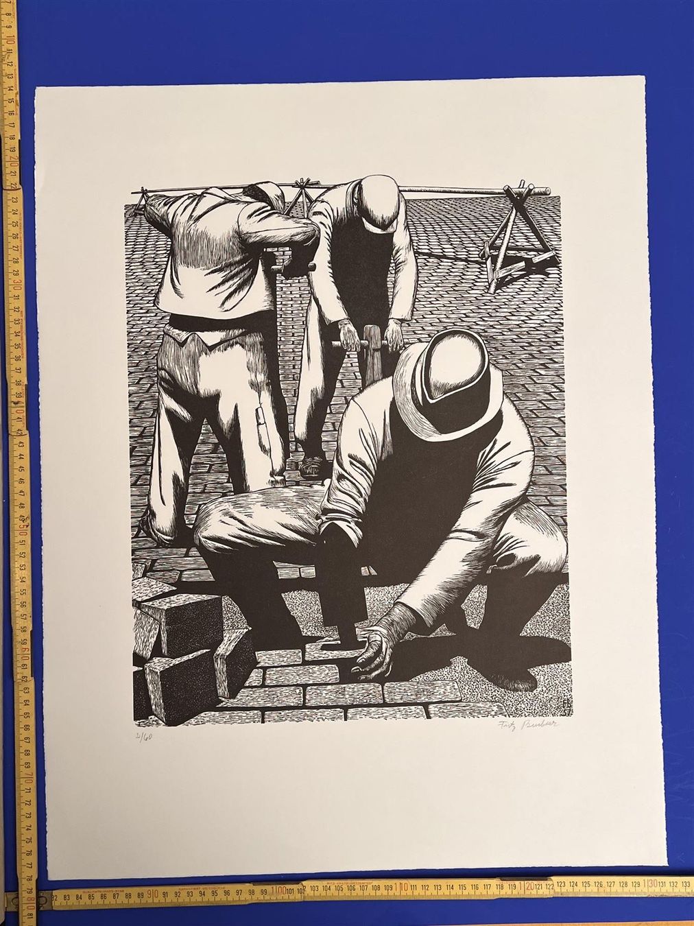 Xilografie: Fritz Buchser Original- Holzschnitt – Usato da Adliswil venduto da buch_und_kunst 1