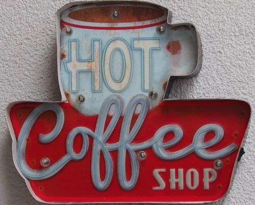 Altre raccolte & rarità: HOT COFFEE LED Blechschild – Nuovo (secondo la descrizione) da Schalunen venduto da schwabspielautomaten 1