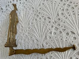 Vintaga Messing Figürliche Garderobenhaken Kleiderhaken