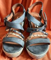 TAMARIS Echt Leder Sandalen Grau/Braun Gr. 37