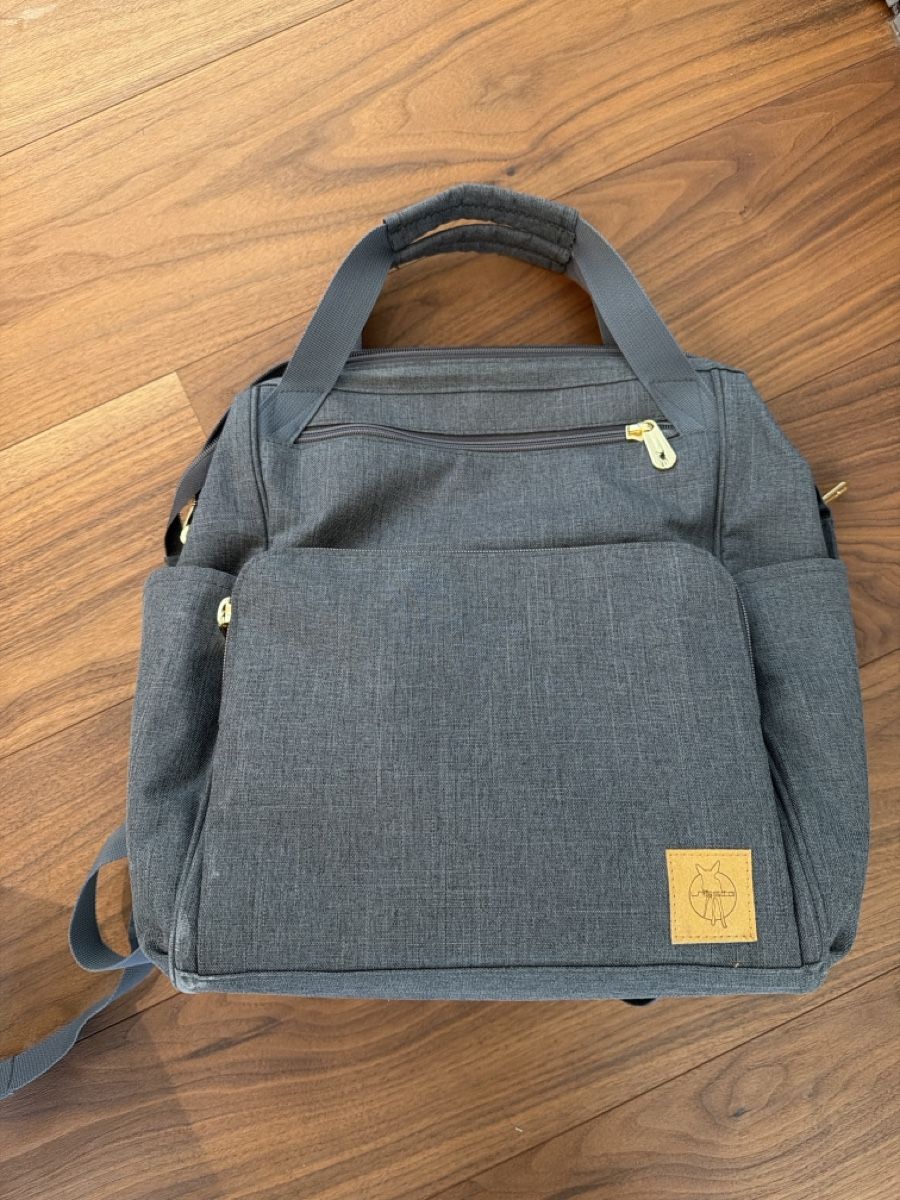Rucksäcke: Backpack grey canvas with logo used condition – Gebraucht aus Baden von apputora